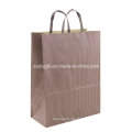 Eco-Friendly Brown Natural Kraft Paper Gift Bags with Flat Handles